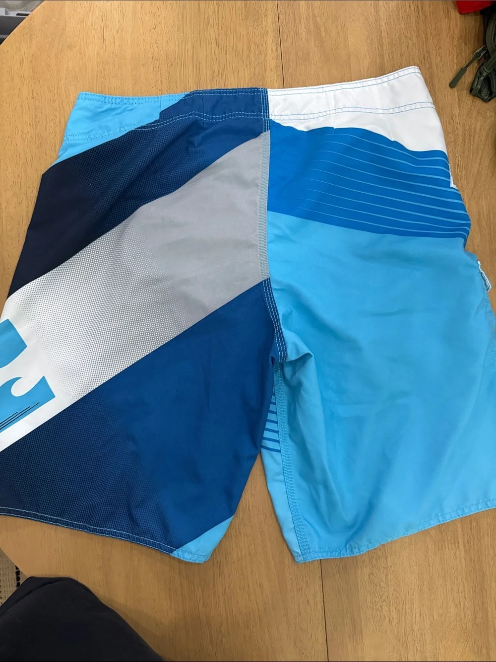 Billabong Men’s Light Blue, Navy & Gray Surf Board Shorts